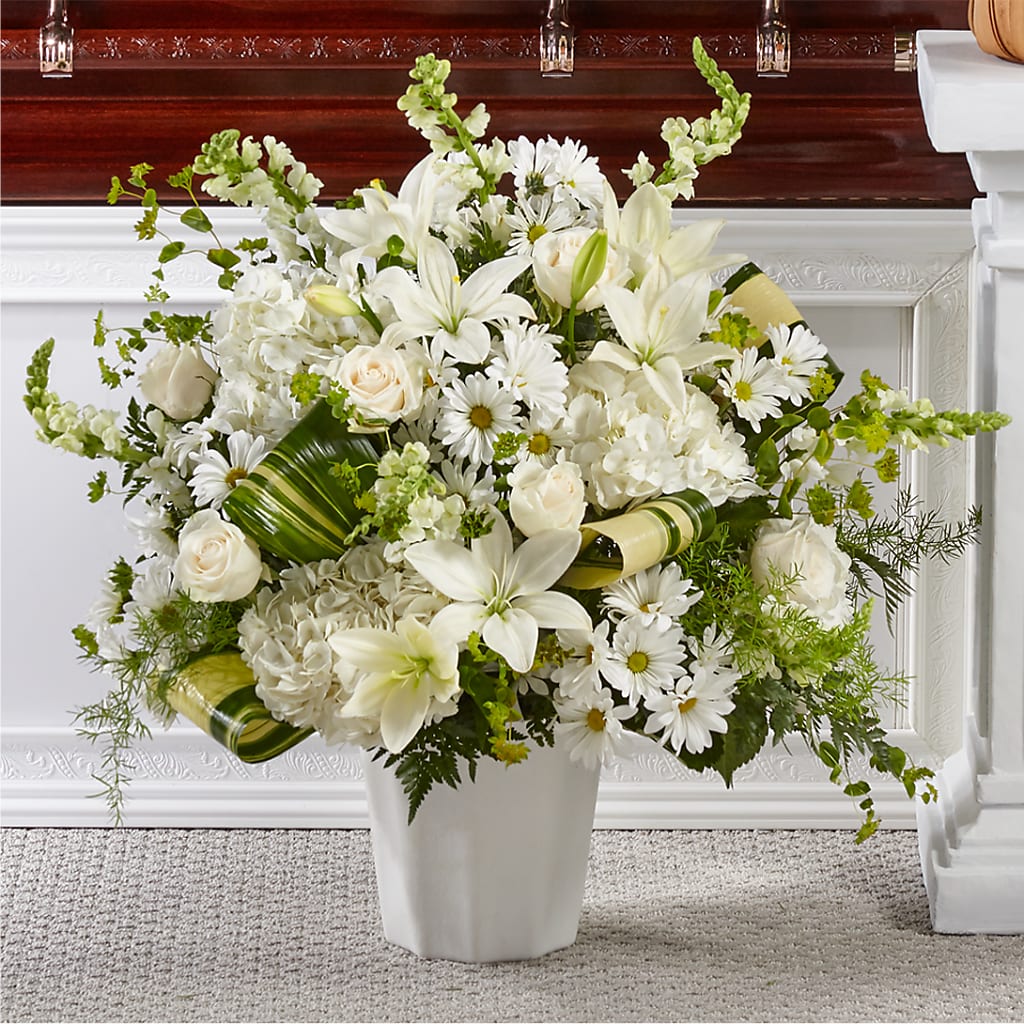 Thoughts of Tranquility Floor Basket – Sahotra Floral Company Llc, Albuquerque NM