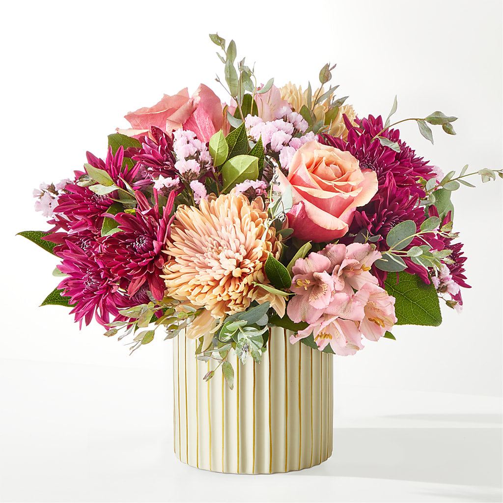 Berry Cobbler Bouquet with Ivory Vase – Sahotra Floral Company Llc, Albuquerque NM