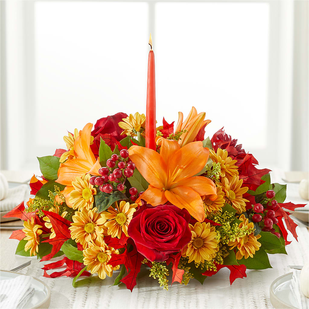 Autumn's Embrace Centerpiece – Sahotra Floral Company Llc, Albuquerque NM