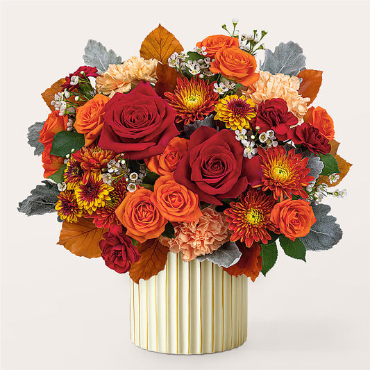 Merlot Bouquet with Ivory Vase –  Sahotra Floral Company Llc, Albuquerque NM