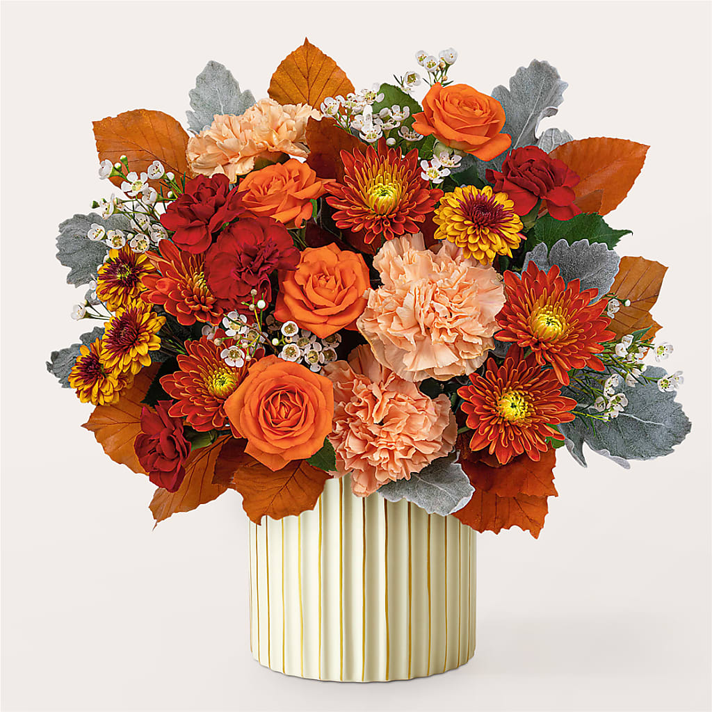 Merlot Bouquet with Ivory Vase –  Sahotra Floral Company Llc, Albuquerque NM